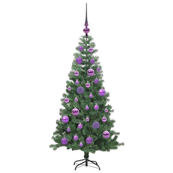 vidaXL &Aacute;rbol de Navidad con 150 LED con soporte Verde 120 cm PVC