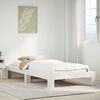 vidaXL Estructura de cama sin colchón madera maciza blanca 75x190 cm