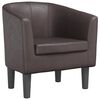 vidaXL Sill&oacute;n cuero sint&eacute;tico marr&oacute;n