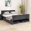 vidaXL Estructura de cama 4 cajones madera pino gris oscuro 160x200 cm