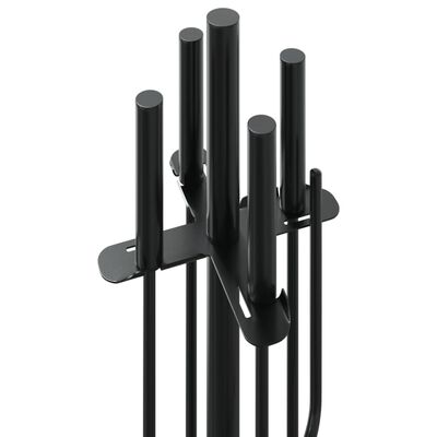 vidaXL Set de herramientas para chimenea 5 piezas acero 18x66 cm