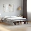 vidaXL Estructura de cama madera de ingenier&iacute;a gris Sonoma 120x200 cm