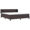 vidaXL Cama tipo Box Spring Marr&oacute;n Oscuro 180 x 200 cm tela