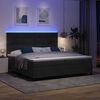 vidaXL Cama Box Spring LED con colch&oacute;n Negro 200 x 200 cm Terciopelo