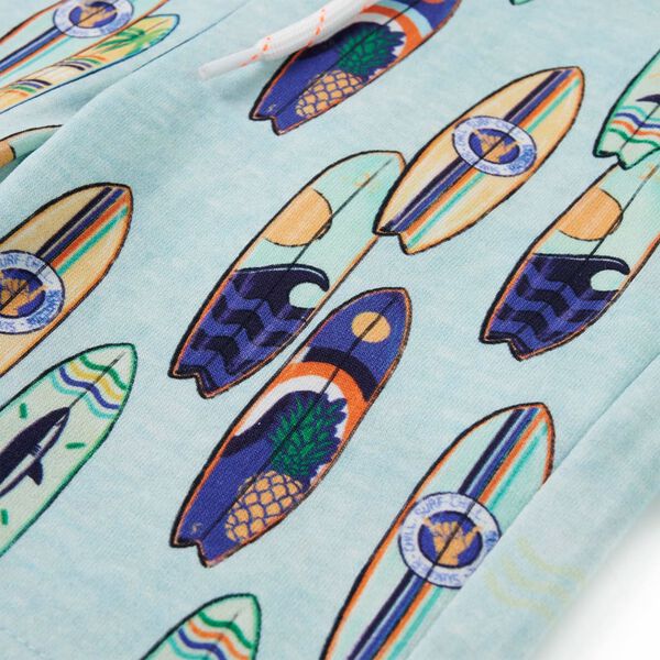 Pantalones cortos de niños con cordón azul suave mélange 140