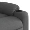 vidaXL Sill&oacute;n de masaje el&eacute;ctrico reclinable elevable tela gris oscuro