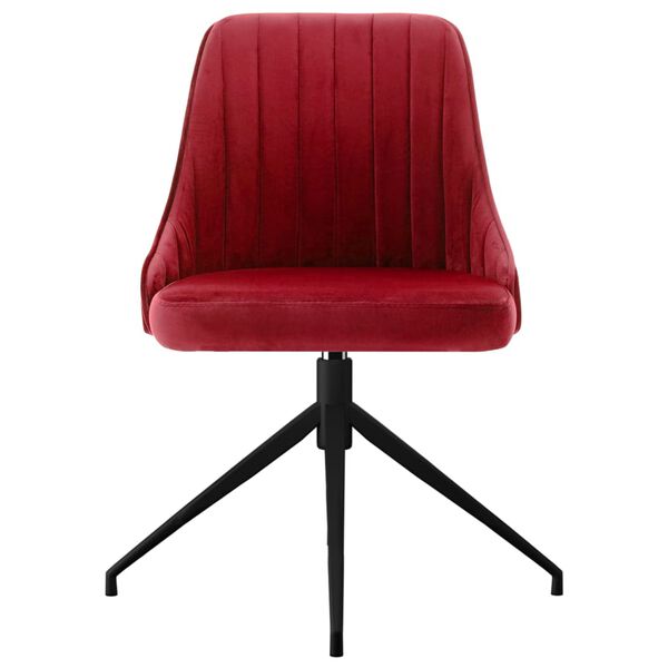 vidaXL Sillas de comedor 6 unidades terciopelo rojo tinto