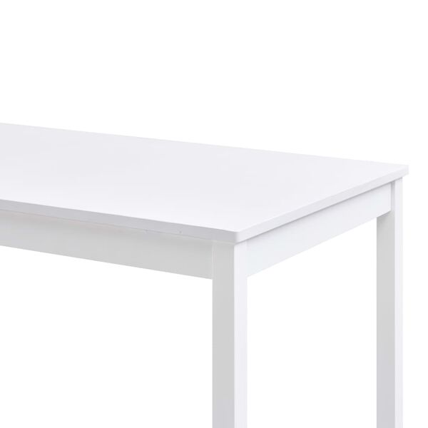 vidaXL Mesa de comedor de madera de pino blanco 140x70x73 cm