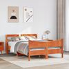 vidaXL Estructura cama con cabecero madera pino marr&oacute;n cera 140x190 cm