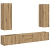 vidaXL Muebles de TV de pared 5 uds madera ingenier&iacute;a roble artesanal