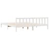 vidaXL Cama extralarga sin colch&oacute;n madera maciza pino blanca 180x220cm