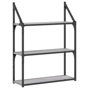 vidaXL Estanter&iacute;a de pared madera ingenier&iacute;a gris Sonoma 60x21x78,5cm