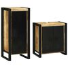 vidaXL Juego de muebles de ba&ntilde;o 2 uds. Marr&oacute;n Madera de mango s&oacute;lido