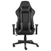 vidaXL Silla gaming giratoria PVC gris