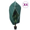 vidaXL Cubiertas para plantas con cremallera 4 uds 70 g/m&sup2; 3,14x2,5 m