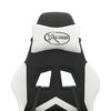 vidaXL Silla gaming cuero sint&eacute;tico negro y blanco