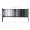 vidaXL Puerta doble de acero para valla 300 x 75 cm antracita