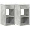 vidaXL Mesillas de noche con caj&oacute;n 2 uds gris hormig&oacute;n 35x34x66,5 cm