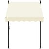 vidaXL Toldo retráctil de tela y acero crema 150x150 cm