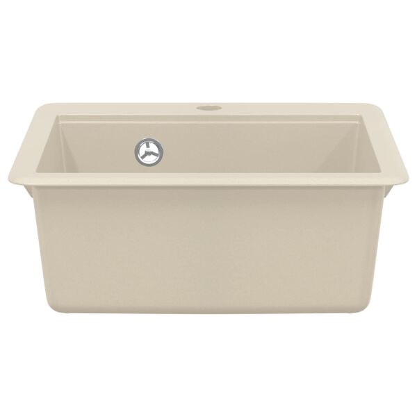 vidaXL Lavabo Beige 470 x 440 mm granito