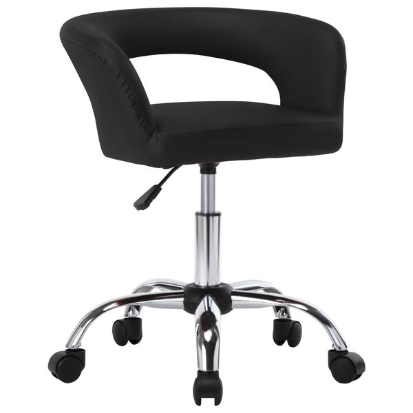 vidaXL Sillas de comedor 2 unidades cuero sint&eacute;tico negro