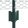 vidaXL Valla con Poste Verde 0,6 x 25 m Acero y PVC