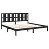 vidaXL Estructura de cama de madera maciza de pino negra 200x200 cm