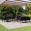 vidaXL Set muebles de jard&iacute;n 10 pzas y cojines aluminio gris antracita