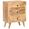 vidaXL Aparador de madera de mango rugosa 60x35x75 cm