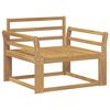 vidaXL Sof&aacute; intermedio de exterior Madera de Acacia S&oacute;lida Blanco