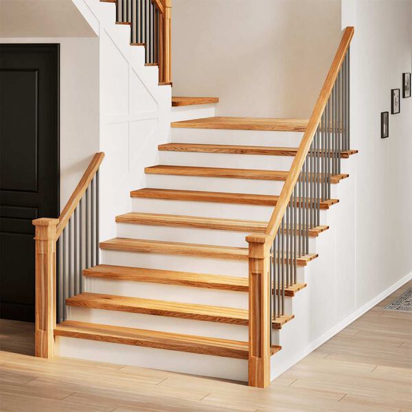 vidaXL Pelda&ntilde;os de escalera 2 uds madera maciza roble marr&oacute;n claro