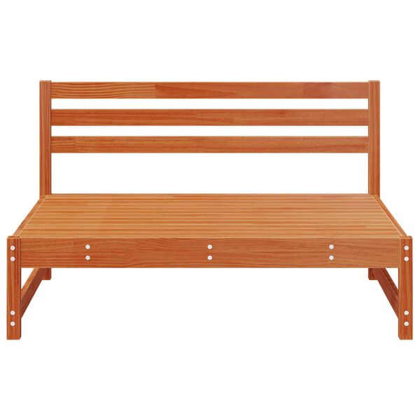 vidaXL Sof&aacute; Medio de Jard&iacute;n Pino macizo Marr&oacute;n Cera 120 x 84 x 70 cm