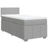 vidaXL Cama box spring con colchón tela gris claro 80x200 cm