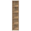 vidaXL Estanterías de CD 2 uds madera roble artisan 21x16x93,5 cm