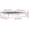 vidaXL Estructura cama madera ingeniería metal roble Sonoma 200x200 cm