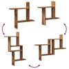 vidaXL Estantes de pared 2 uds madera ingeniería envejecida 50x12x50cm