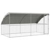 vidaXL Refugio para perros 2 uds. Plateado 4 x 2 x 2 m