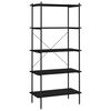 vidaXL Estanter&iacute;a de 5 niveles negra 80x40x163 cm
