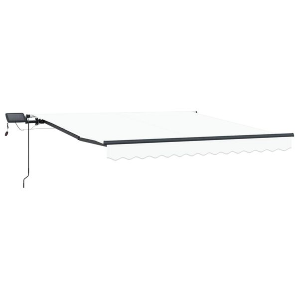 vidaXL Toldo Retr&aacute;ctil con luces de tiras LED Manual 300 x 250 cm tela
