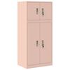 vidaXL Armario de almacenamiento 2 uds. Rosa 60 x 40 x 130 cm Acero