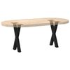 vidaXL Patas para mesa de centro en forma de X (2 unidades), color negro, 28 x (42-43) cm, acero
