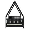 vidaXL Estructura de cama para ni&ntilde;os madera de pino negro 90x200 cm