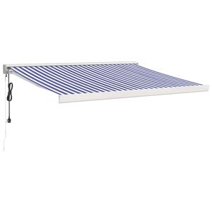 vidaXL Toldo retr&aacute;ctil aluminio y tela color crema 5x3 m