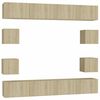 vidaXL Juego de muebles de sal&oacute;n 8 piezas roble Sonoma