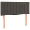 vidaXL Cama box spring colch&oacute;n y LED terciopelo gris oscuro 120x190 cm