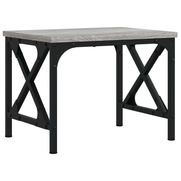 vidaXL Soporte de impresora madera ingenier&iacute;a gris Sonoma 40x30x31 cm