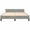 vidaXL Estructura de cama sin colch&oacute;n terciopelo gris claro 140x200 cm