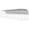 vidaXL Gallinero Contra Pared Plateado 600 x 150 x 215 cm
