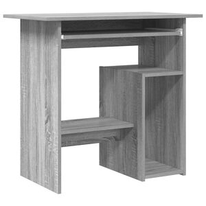 vidaXL Escritorio de madera contrachapada gris Sonoma 80x45x74 cm