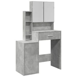 vidaXL Tocador con mueble gris hormig&oacute;n 80x35x132 cm